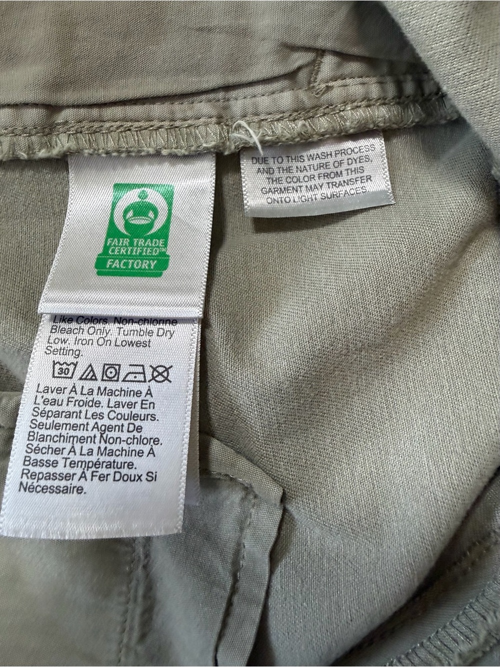 J.Crew Re-Imagined Olive Chino Shorts Size 4 Fair Trade X-92 - Picture 8 of 16